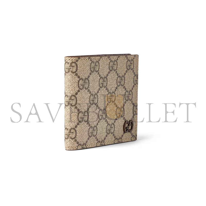 Gvc*1 brown interior gg bi-fold wallet 768243 (21*9cm)